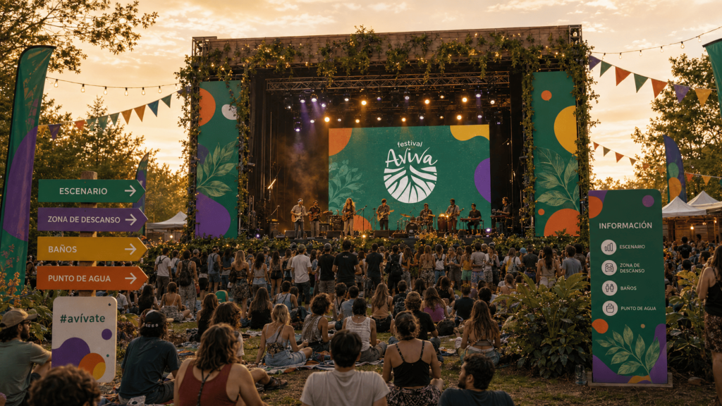 Branding para festival de música - Festival Aviva - Shative