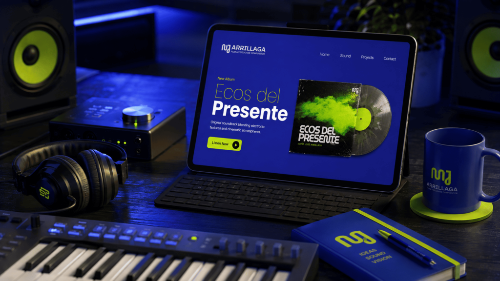 Identidad visual musico - mj arrillaga - shative digital