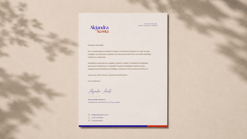 branding para consultora Alejandra Acosta